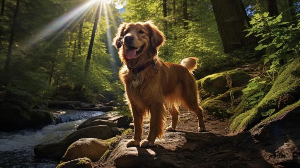 Dog-friendly hike through vibrant trail, showcasing nature's beauty, joy, and adventure.