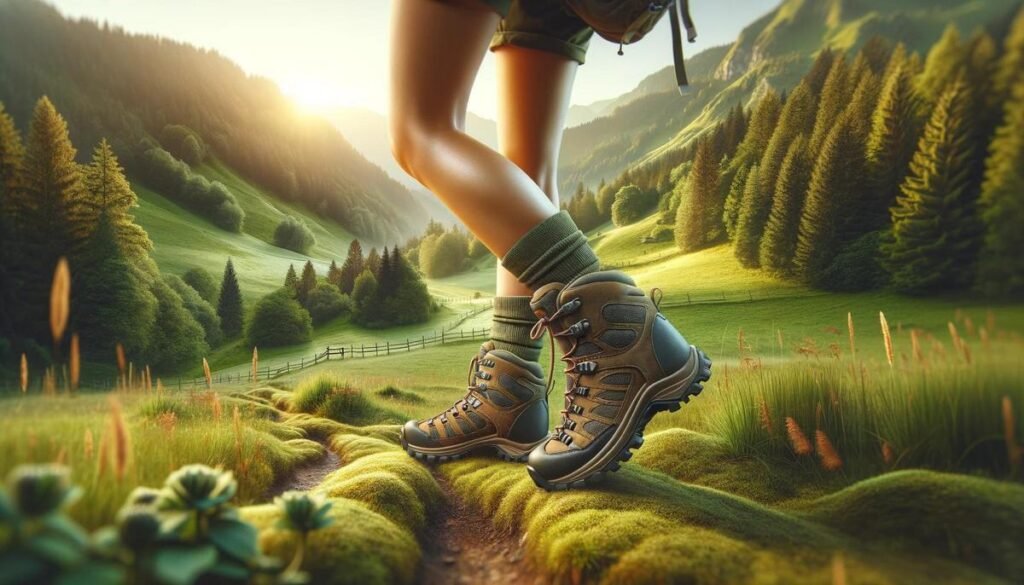 Women's hiking boots for outdoor adventures. Sturdy and comfortable footwear.