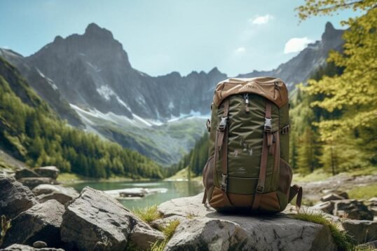 A durable and functional hiking bag in the breathtaking beauty of nature.