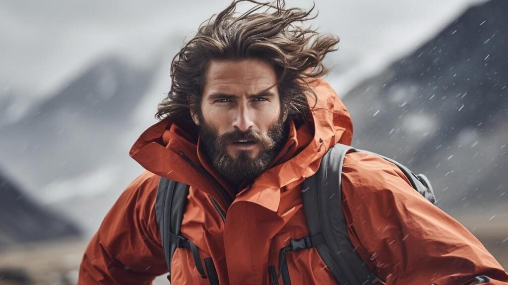 A hyperrealistic photograph showcasing the importance of a hiking jacket for outdoor adventures.